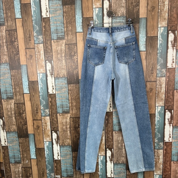 PacSun Blue Two-Tone High Rise Jeans - Picture 10 of 14